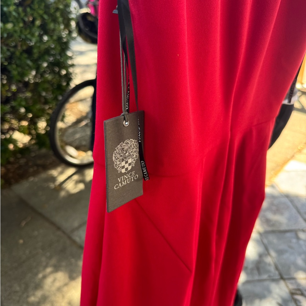Vince Camuto Bold Red Midi Dress - Picture 4 of 5